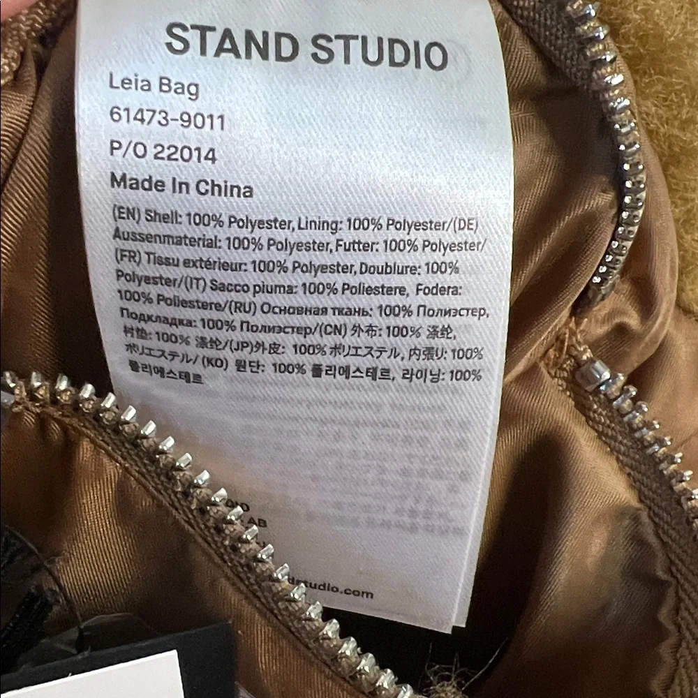 Stand Studio Leia Faux Fur Sherpa Tote Bag In Nougat